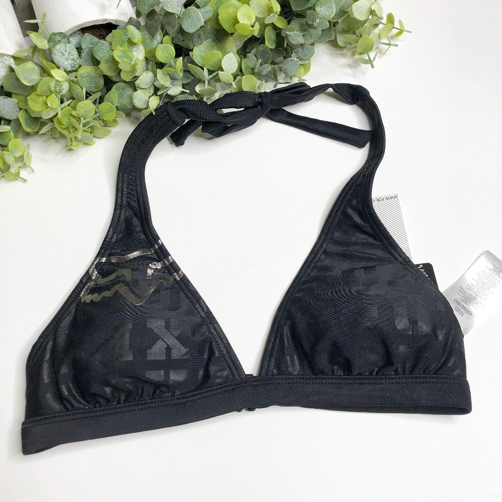 NWT Fox Swim Pacsun Black Bikini Top - Size S